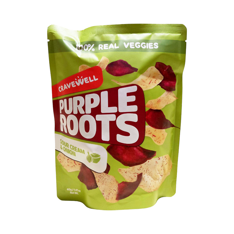 Cravewell Crisps Purple Roots Sour Cream and Onion 40g