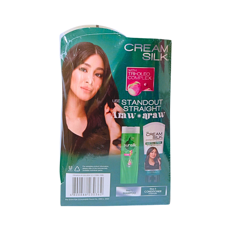 Creamsilk Conditioner Hair Fall Defense 180ml + Sunsilk Shampoo Strong And Long 180ml