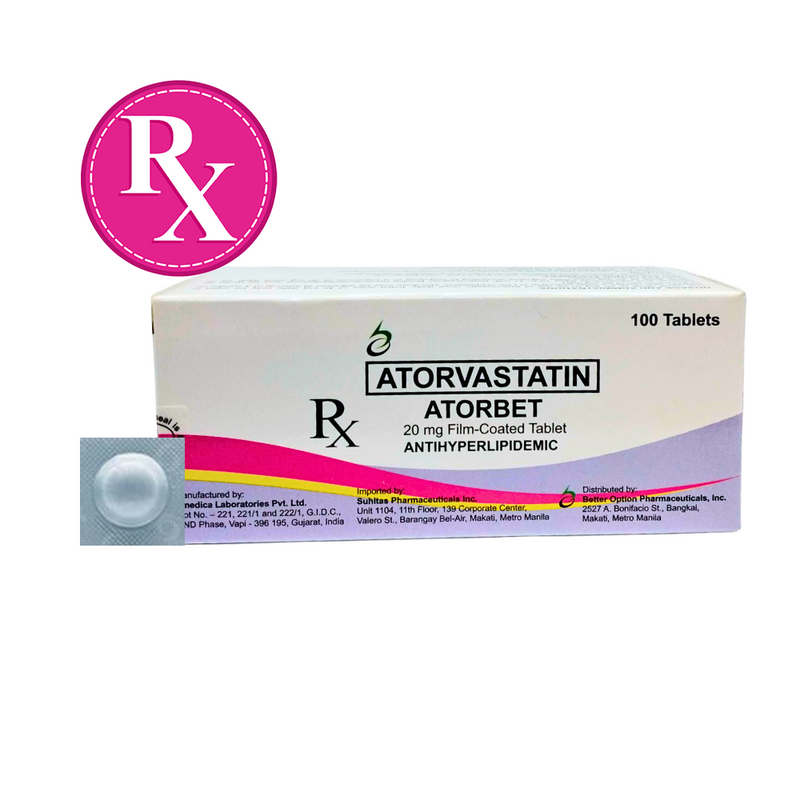 Atorvastatin 20mg Film-Coated Tablet 20mg By 1's