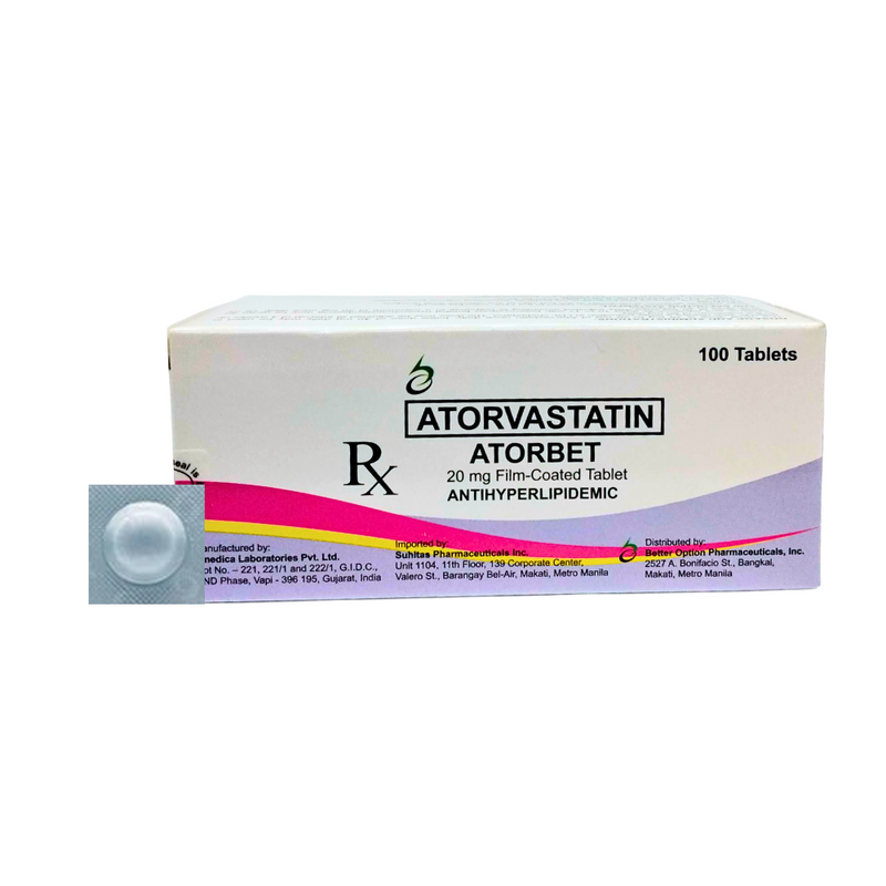 Atorvastatin 20mg Film-Coated Tablet 20mg By 1's