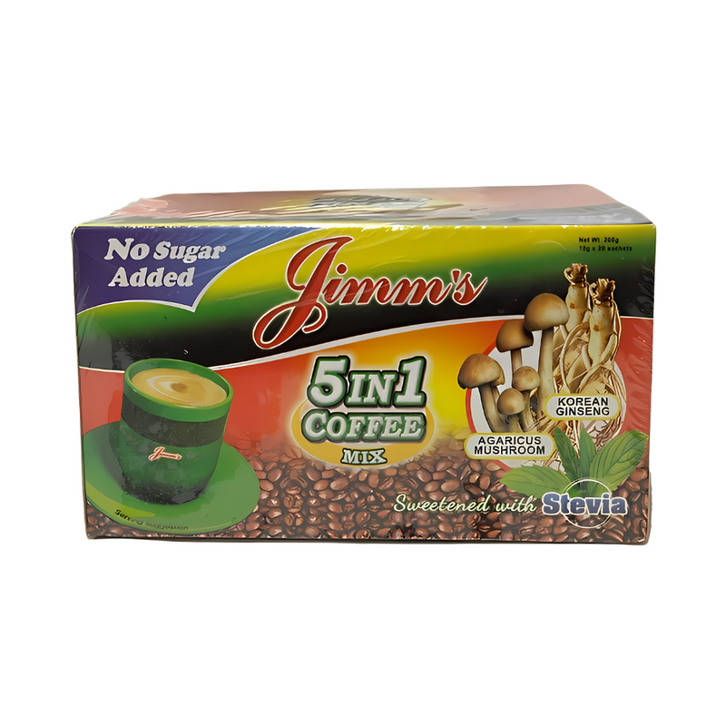 Jimm's 5 n 1 Coffee Mix No Sugar 10g x 20's