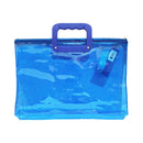 Anda Expanding Colored Transparent Envelope With Handle And Zipper Long