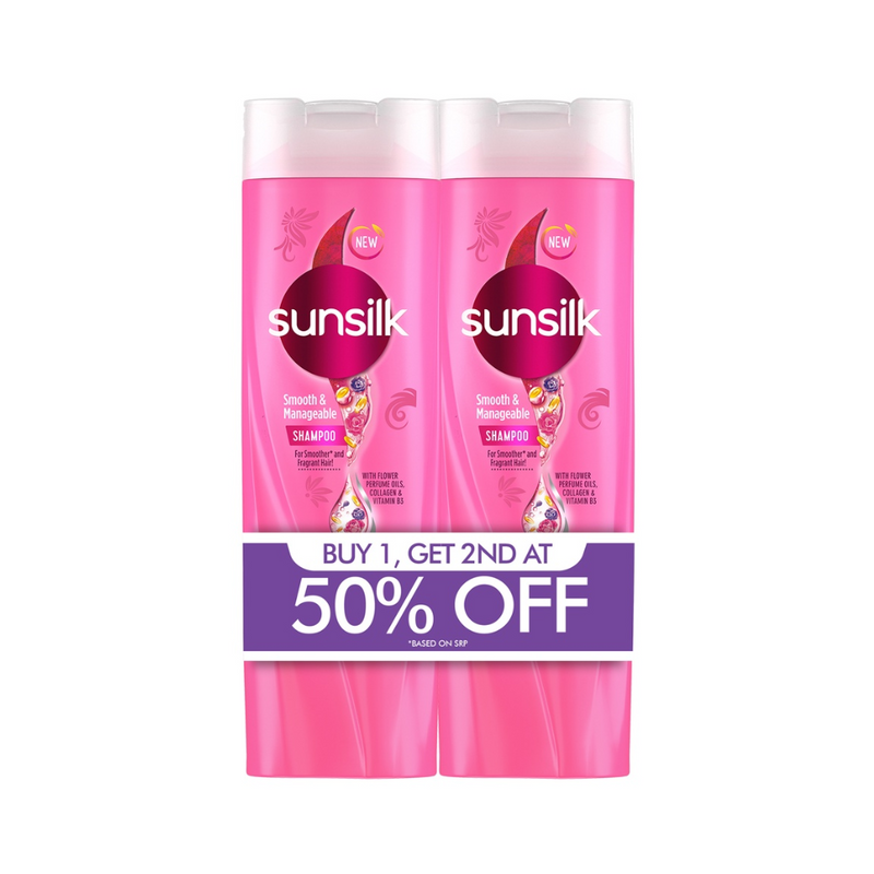 Sunsilk Shampoo Smooth and Manageable 350ml x 2's