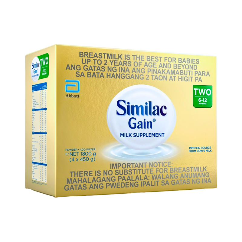 Similac Gain Two 5HMO Milk Supplement 6-12 Months