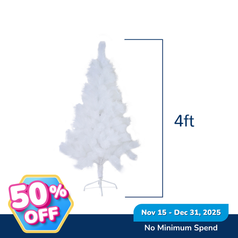 Ideal Living Neddle Pine Christmas Tree White