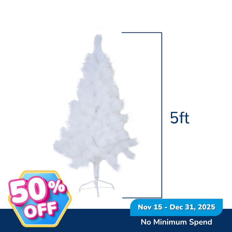 Ideal Living Neddle Pine Christmas Tree White