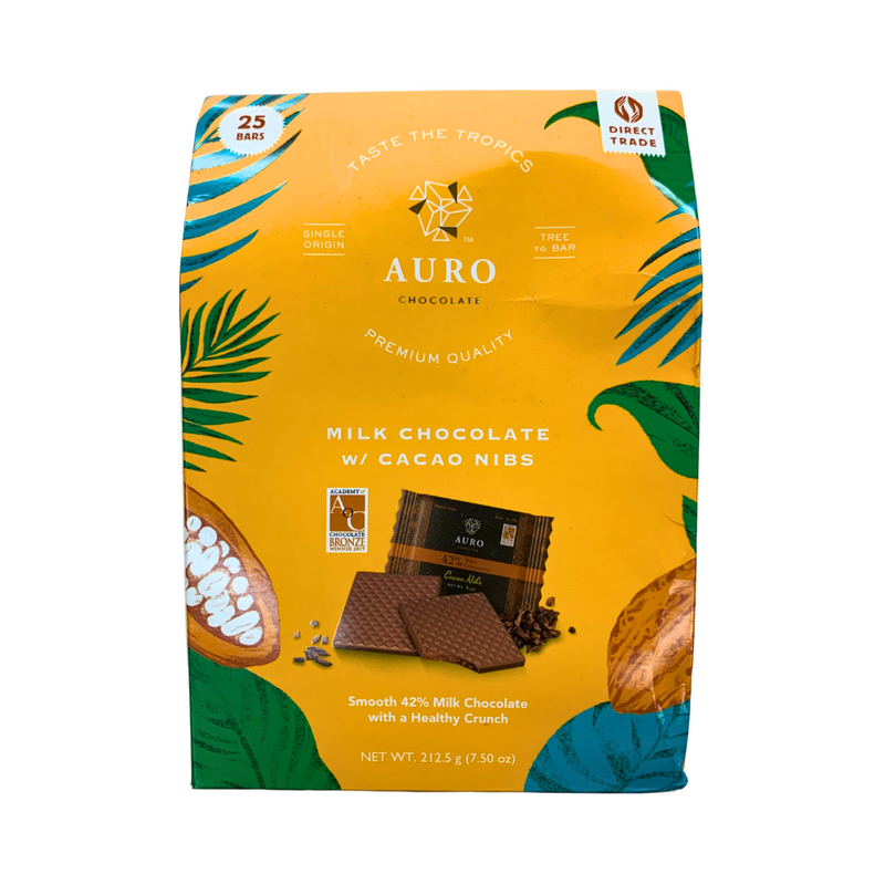 Auro Milk Chocolate With Cacao Nibs 212.5g