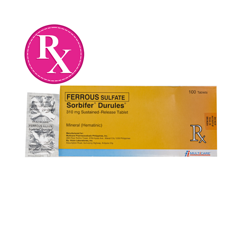 Sorbifer Durules Ferrous Sulfate 310mg Tablet