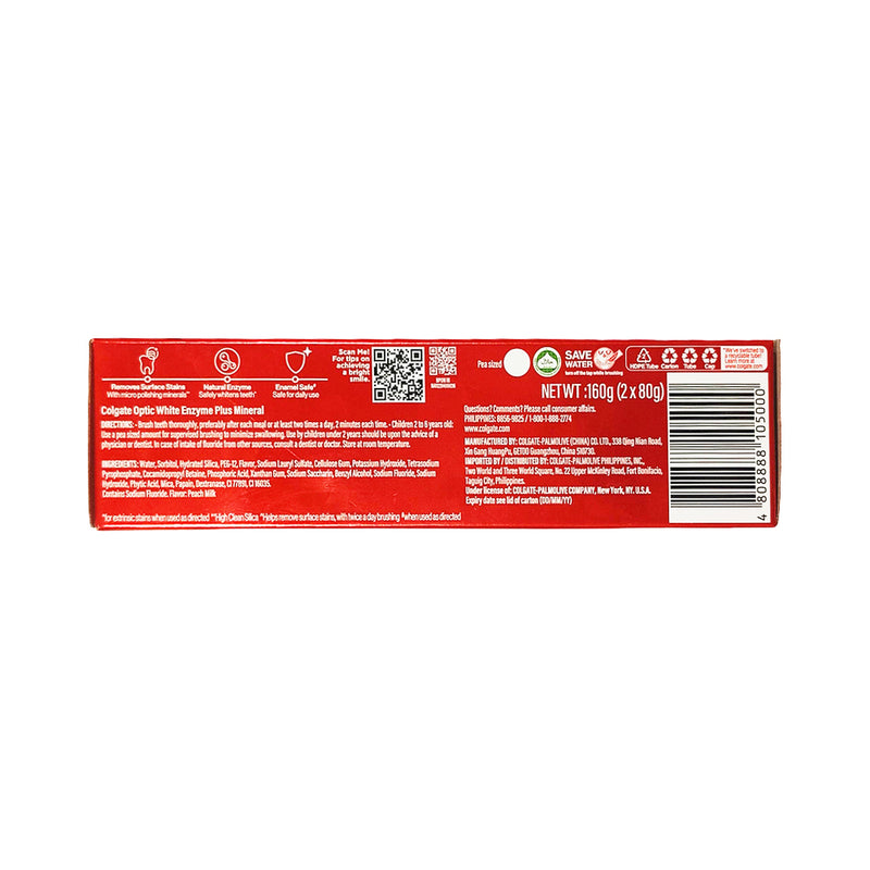 Colgate Toothpaste Optic White Natural Enzyme Value Pack 80g