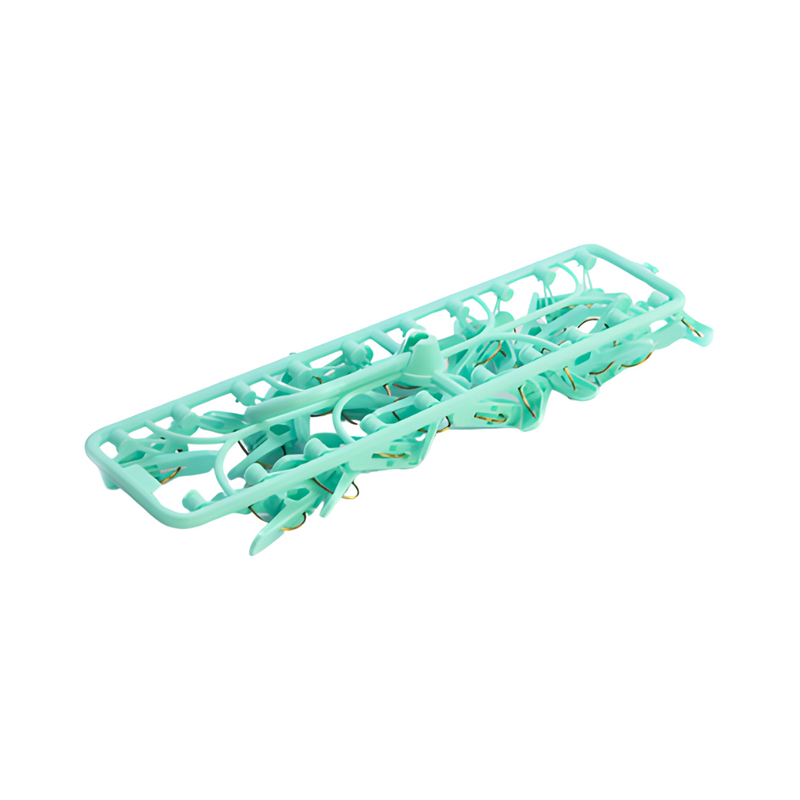 Cascade Rectangular Hanger With 20 Clips Green