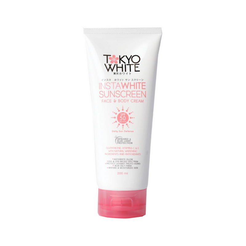 Tokyo White Instawhite Sunscreen Face And Body Cream SPF 50 PA++++ 200ml