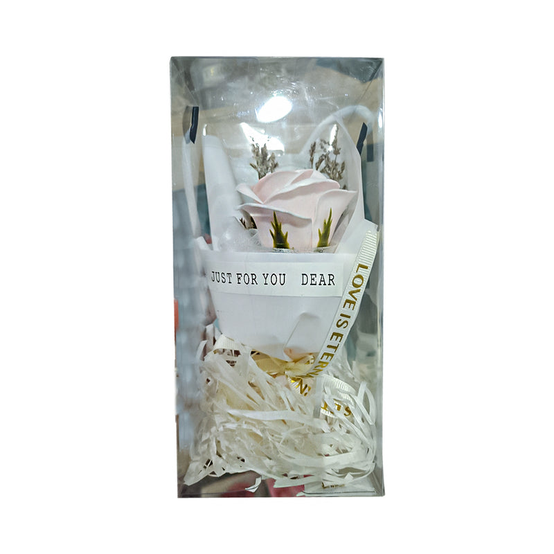 Ideal Living Single Soap Rose With Dried Flower In Plastic Bag