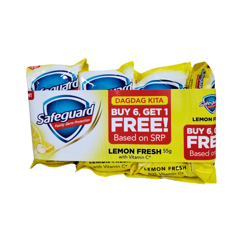 Safeguard Bar Soap Lemon Fresh 55g 6+1