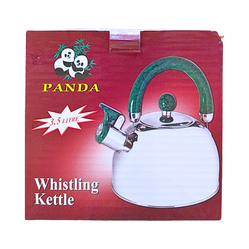 Panda Stainless Steel Whistling Kettle Green 3.5L