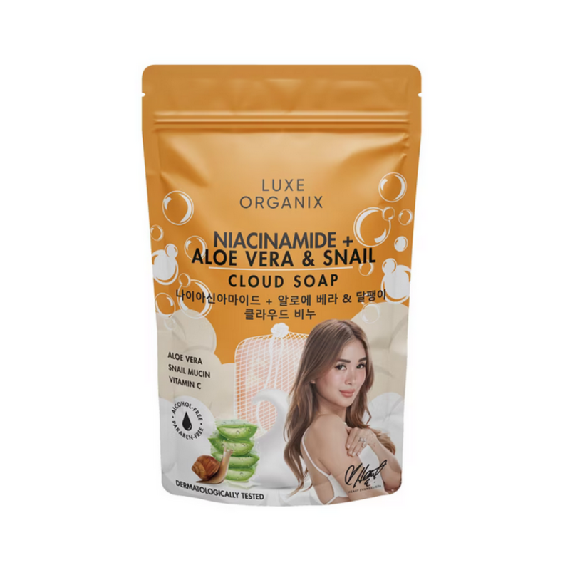 Luxe Organix Aloe Vera And Snail Moisturizing Cloud Soap 180g