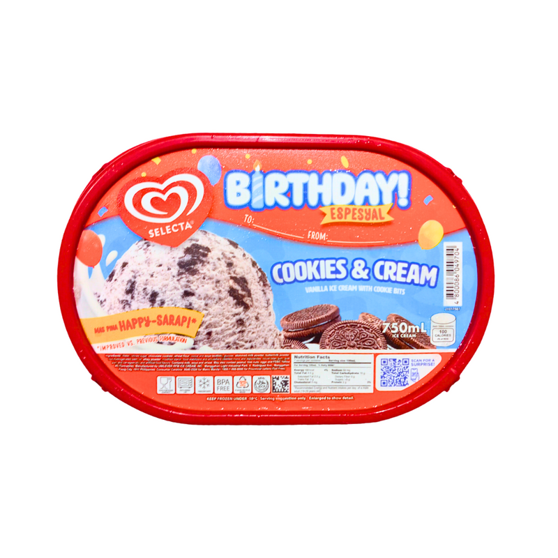 Selecta IH Birthday Espesyal Cookies And Cream 750ml