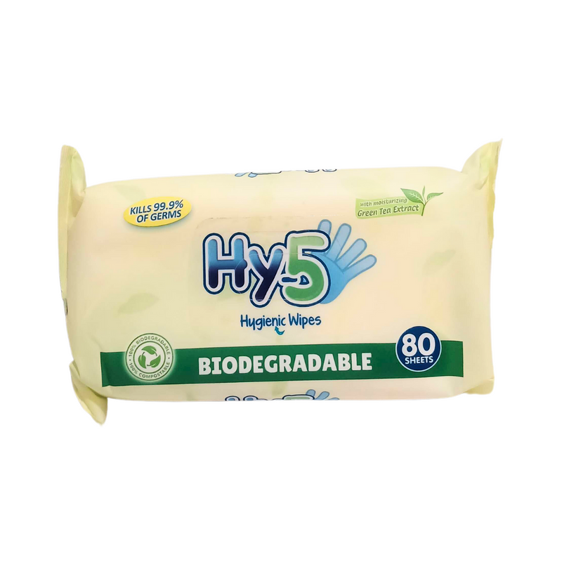 Hy-5 Hygienic Biodegradable Wipes 80’s