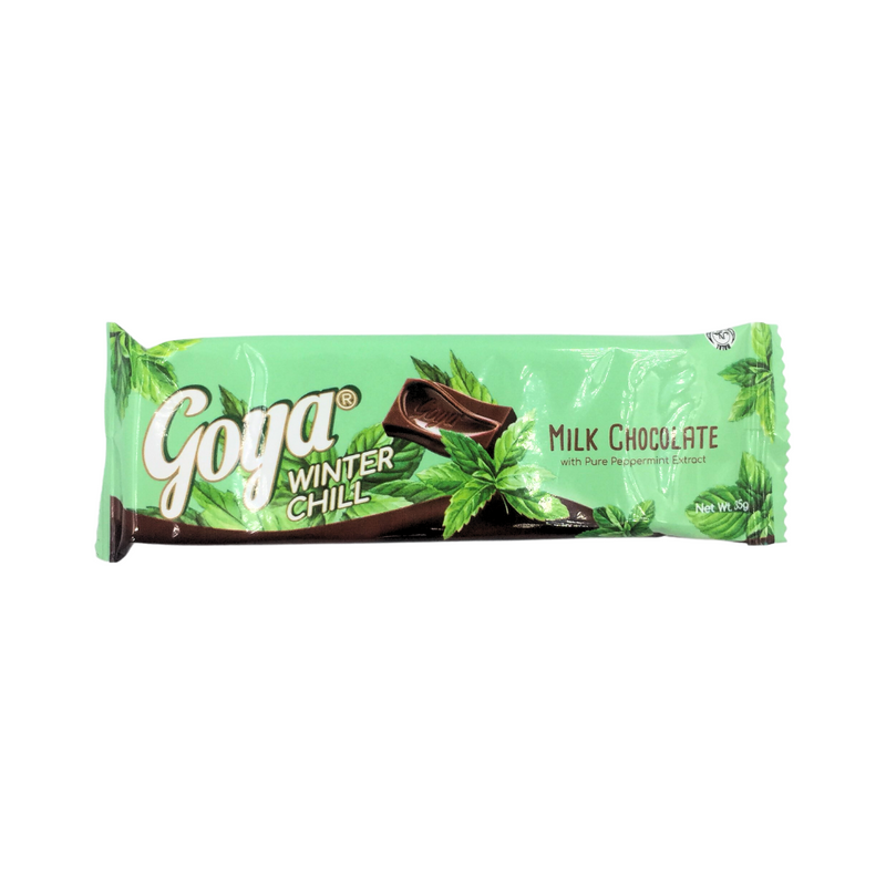 Goya Winter Chill Milk Chocolate Bar With Pure Peppermint Extract 35g