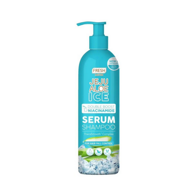 Fresh Hairlab Jeju Aloe Ice Double Boost Niacinamide Serum Shampoo 430ml