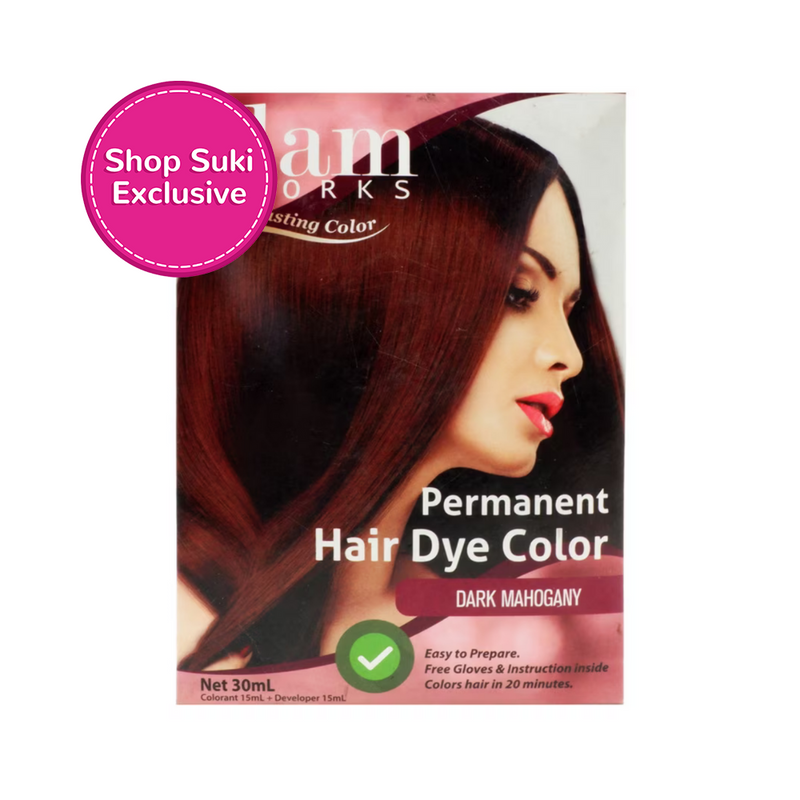 Glamworks Permanent Hair Dye Color Dark Mahogany 30ml