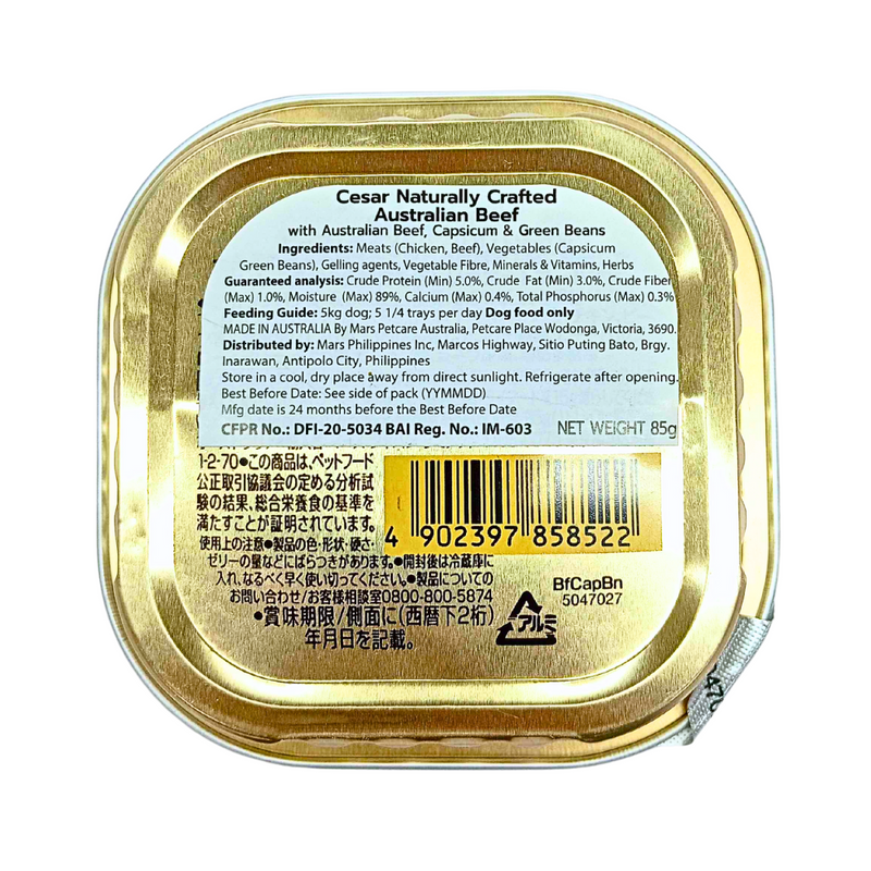 Cesar Tray Naturally Crafted 85g