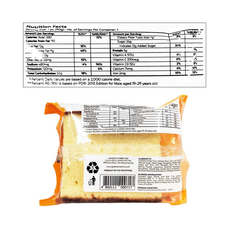 Goldilocks Butter Cake Slice 90g
