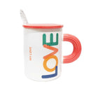 Ideal Living Mug With Cover And Spoon 350ml