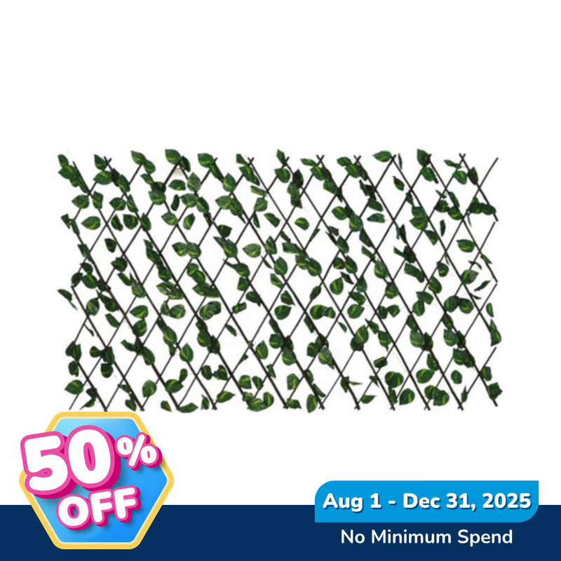 Ideal Living Wooden Fence With Leaves 1.2m
