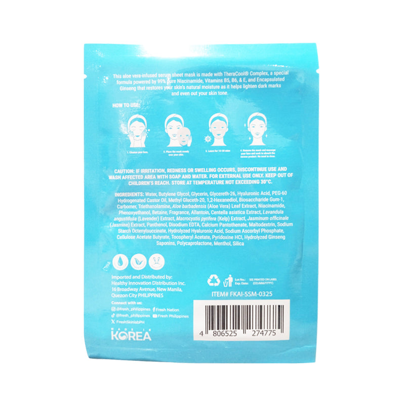 Fresh Skinlab Jeju Aloe Ice Facial Mask 1 Sheet
