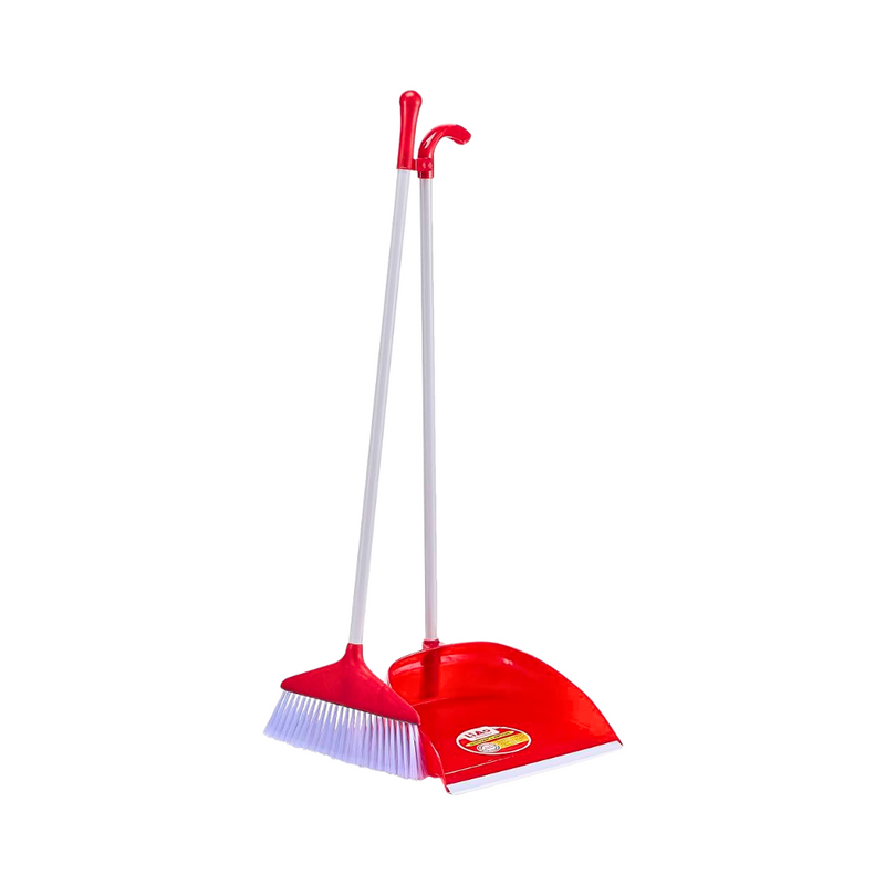 Liao Broom And Dustpan Set Red