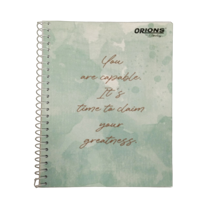 Orions Spiral Notebook Aquarelle Quotes 80 Leaves