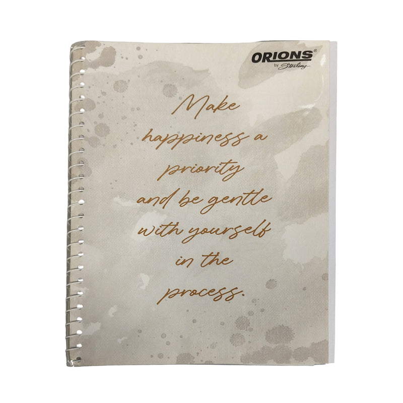 Orions Spiral Notebook Aquarelle Quotes 80 Leaves