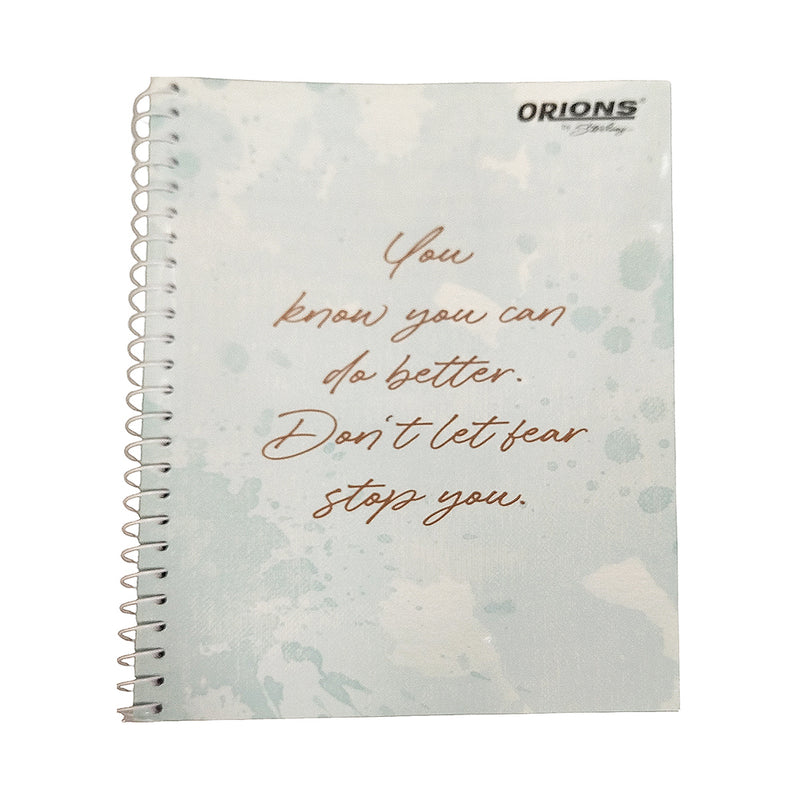 Orions Spiral Notebook Aquarelle Quotes 80 Leaves