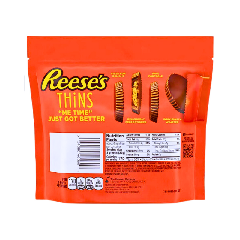 Hershey's Reeses Peanut Butter Cups Thins 208g