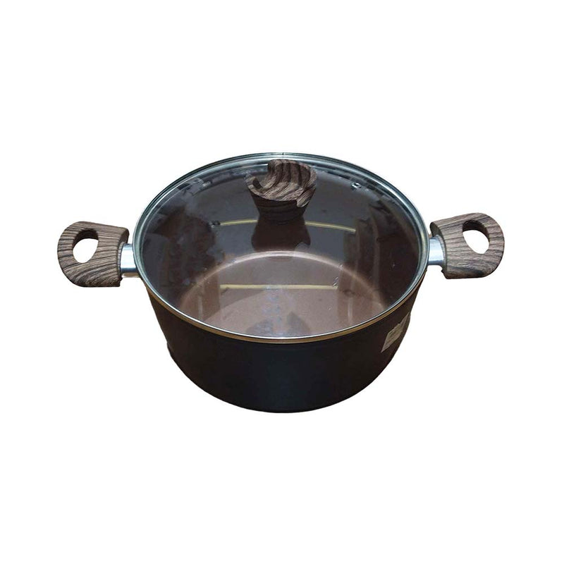 Masflex Pecan Forged Casserole With Glass Lid 24cm