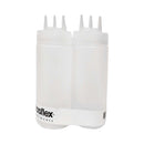 Masflex Squeeze Bottle With 3 Nozzles 2 In 1 12oz