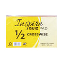 Inspire Quiz Pad 1/2 Crosswise 80 Leaves