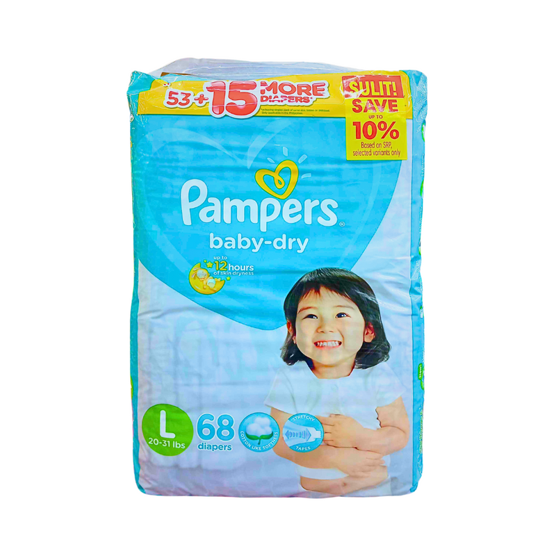 Pampers Diaper Dry Baby Large 68's