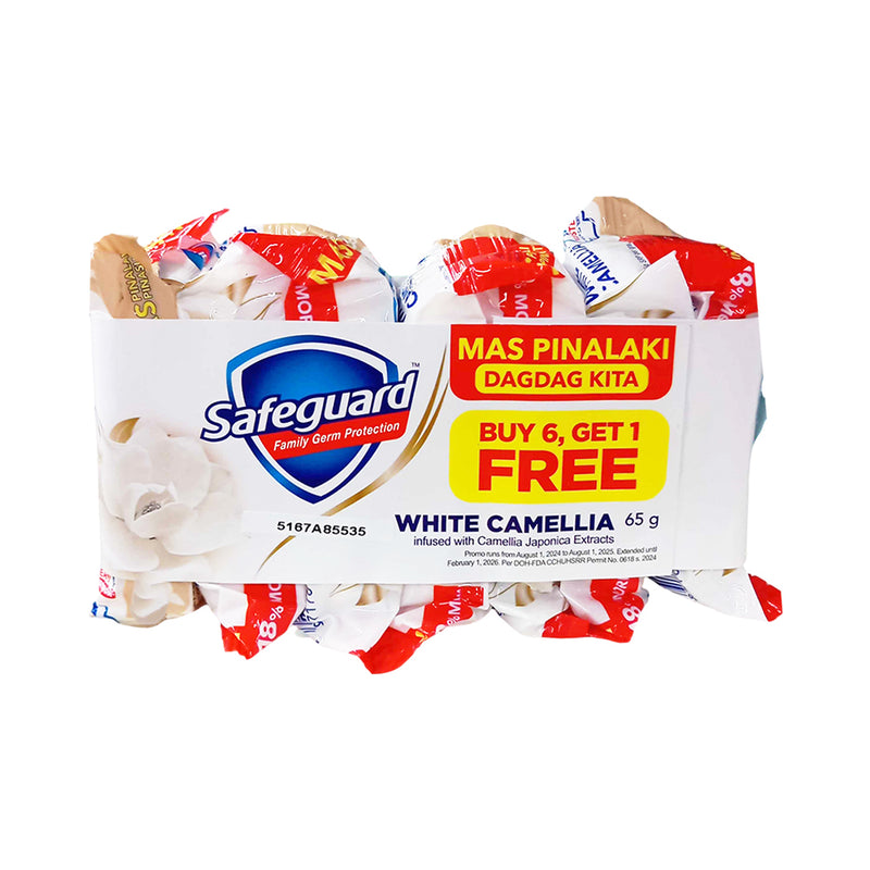 Safeguard Bar Soap White Camellia 65g x 6 + 1's
