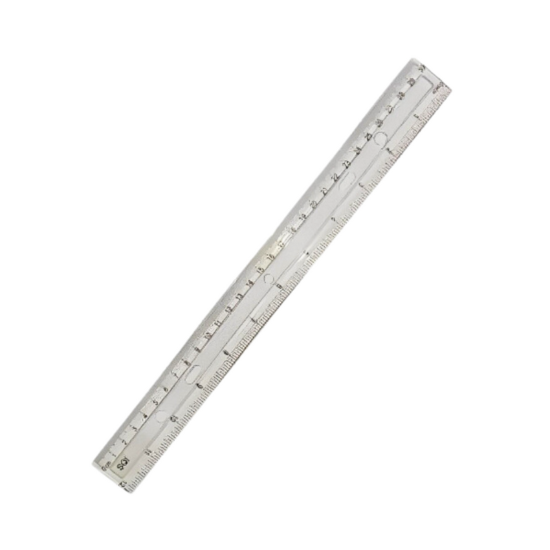 Sqi Plastic Ruler Transparent 12Inch