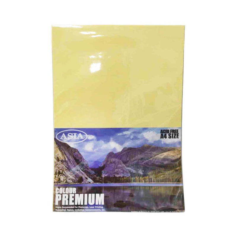 Asia Colour Premium Paper Light Colors 80gsm Canary A4 20's