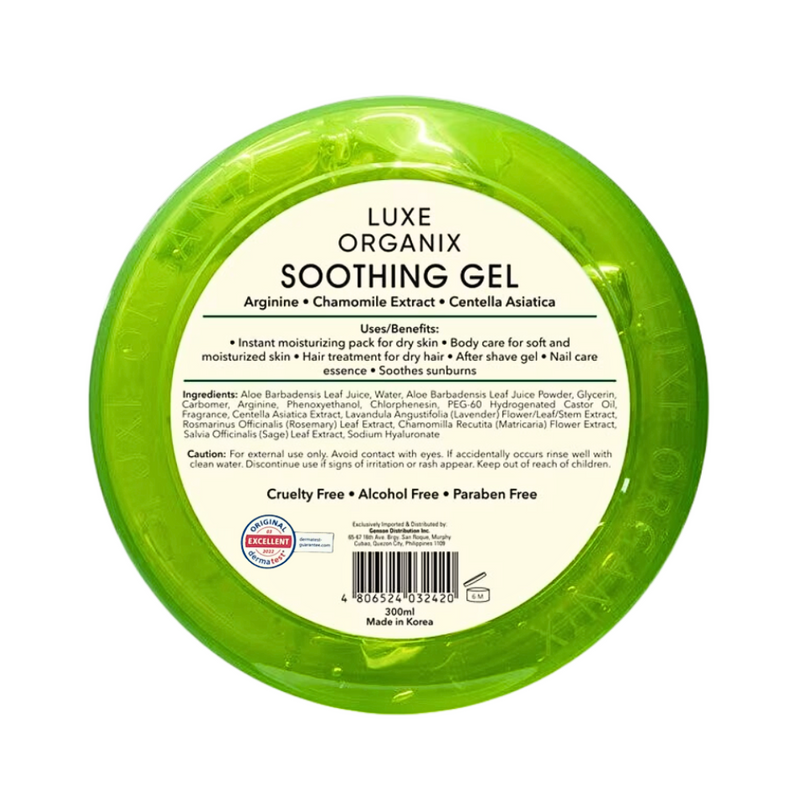 Luxe Organix Aloe Vera Soothing Gel 99% 300ml