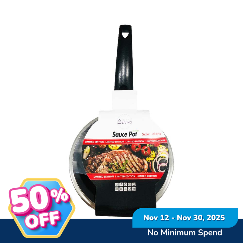 Ideal Living Sauce Pot With Glass Lid 16cm