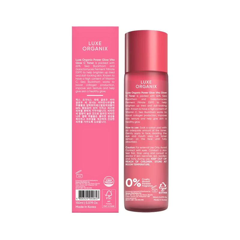 Luxe Organix Power Glow Vita Glow C Toner 150ml