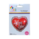 Party Balloon Foil I Love You Red 18"