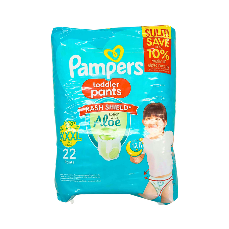 Pampers Toddler Pants Rash Shield Lotion With Aloe XXXL 22's