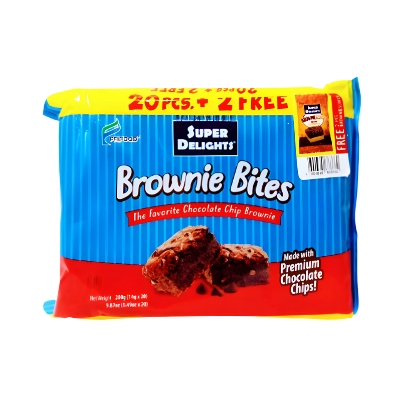 Super Delights Brownie Bites 14g x 20's + 2 Free