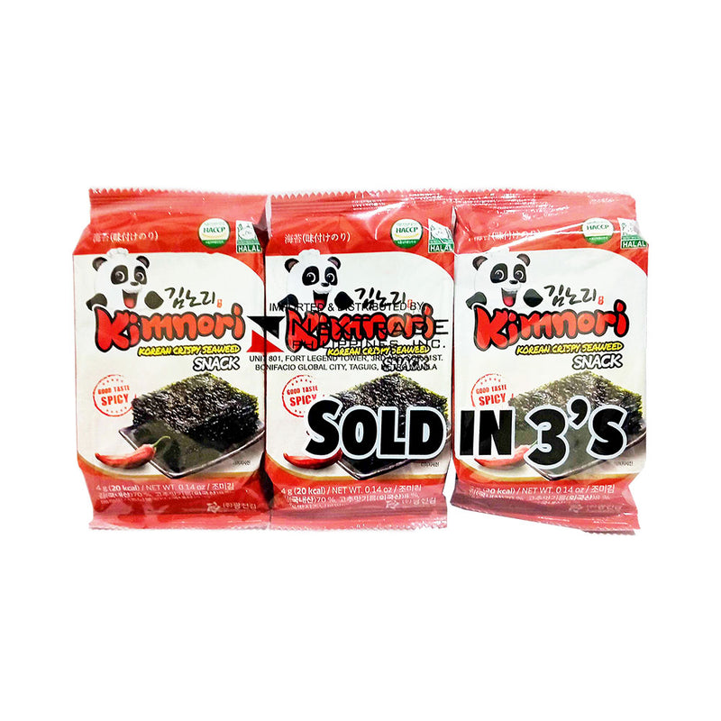 Kimnori Crispy Seaweed 4g x 3’s
