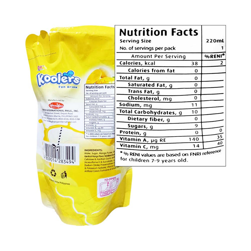 Ok Koolers Fun Drink Mango 220ml