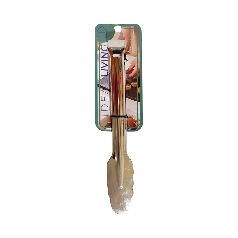 Ideal Living Food Tong Silver 9.5in